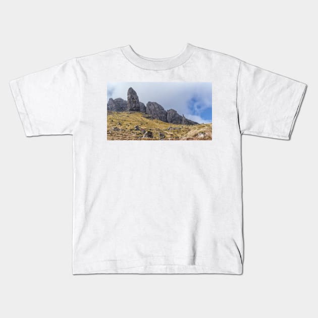 Old Man Of Storr Kids T-Shirt by MCHerdering